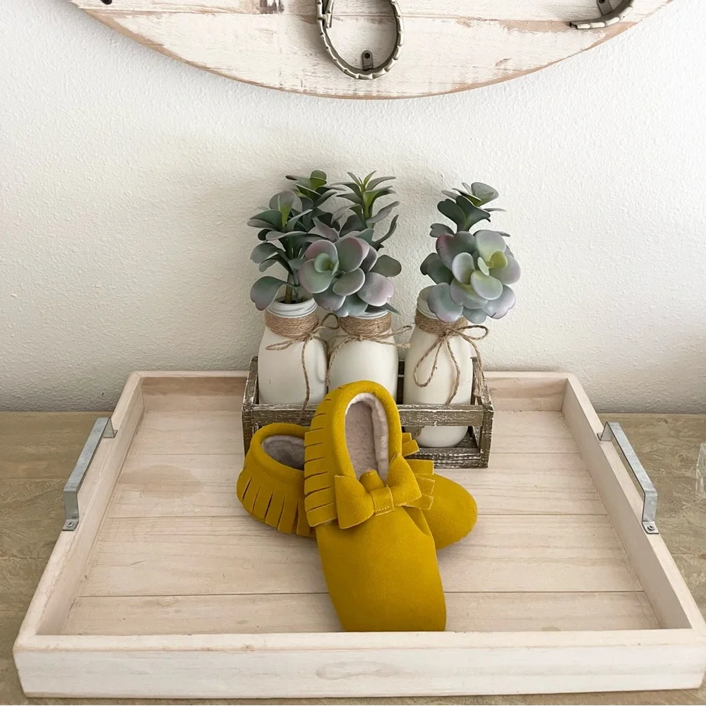 Monkey Feet Mustard Fur Moccasins